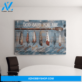 Landscape God Canvas Wall Art - Jesus Canvas Wall Art - Fishing - God says you are Canvas