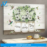 Landscape God Canvas Wall Art - Jesus Canvas Wall Art - Flower and hummingbird - Today I choose joy Canvas