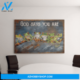 Landscape God Canvas Wall Art - Jesus Canvas Wall Art - Frog - God says you are Canvas