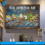 Landscape God Canvas Wall Art - Jesus Canvas Wall Art - Frog - God says you are Canvas