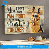 Landscape God Canvas Wall Art - Jesus Canvas Wall Art - German shepherd - You left your paw print Canvas
