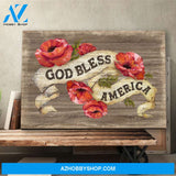 Landscape God Canvas Wall Art - Jesus Canvas Wall Art - Jesus - God bless America the flowers Canvas