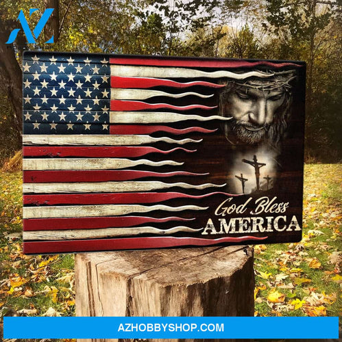 Landscape God Canvas Wall Art - Jesus Canvas Wall Art - God bless the US Awesome Canvas