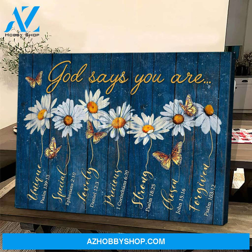Landscape God Canvas Wall Art - Jesus Canvas Wall Art - Jesus - God says you are unique and amazing Canvas