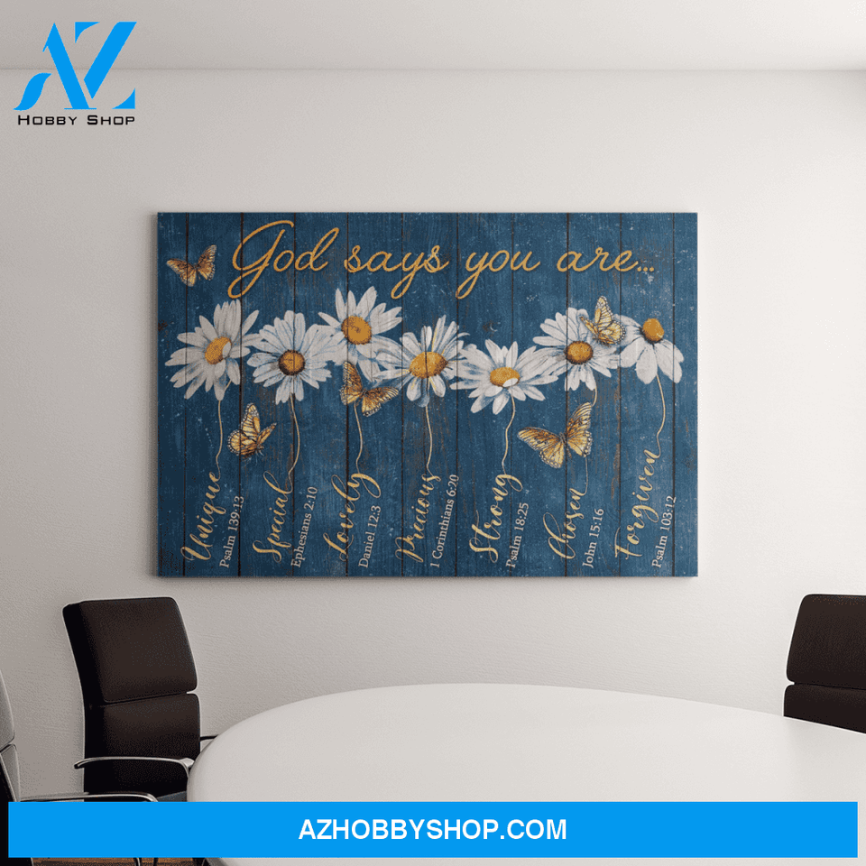 Landscape God Canvas Wall Art - Jesus Canvas Wall Art - Jesus - God says you are unique and amazing Canvas