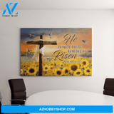 Landscape God Canvas Wall Art - Jesus Canvas Wall Art - Jesus - He is not here for he is risen Canvas