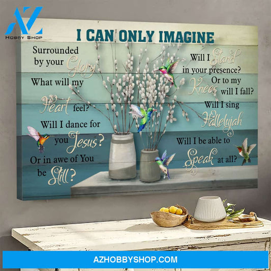 Landscape God Canvas Wall Art - Jesus Canvas Wall Art - Humming bird - I can only image Canvas
