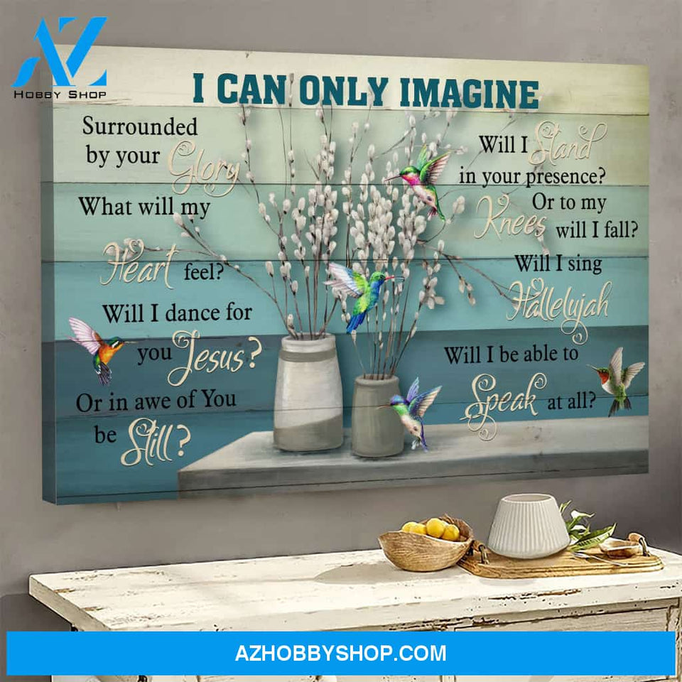 Landscape God Canvas Wall Art - Jesus Canvas Wall Art - Humming bird - I can only image Canvas