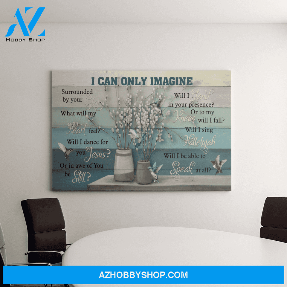 Landscape God Canvas Wall Art - Jesus Canvas Wall Art - Humming bird - I can only image Canvas