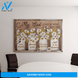 Landscape God Canvas Wall Art - Jesus Canvas Wall Art - Hummingbird and daisy - My God that is who you are Canvas