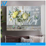 Landscape God Canvas Wall Art - Jesus Canvas Wall Art - Hummingbird and daisy - Today I choose joy Canvas