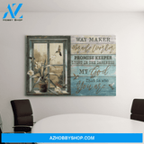 Landscape God Canvas Wall Art - Jesus Canvas Wall Art - Hummingbird by the window - God is my way maker Canvas