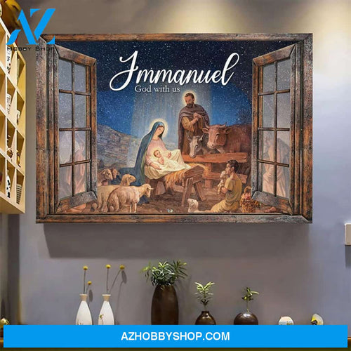 Landscape God Canvas Wall Art - Jesus Canvas Wall Art - Immanuel God With Us