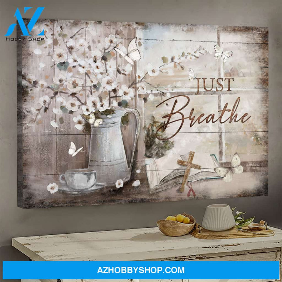 Landscape God Canvas Wall Art - Jesus Canvas Wall Art - Jesus - Just breather and choose Joy Canvas