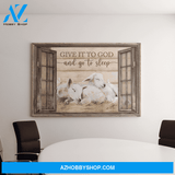 Landscape God Canvas Wall Art - Jesus Canvas Wall Art - Lamb - Give it to God and go to sleep Canvas
