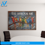 Landscape God Canvas Wall Art - Jesus Canvas Wall Art - Parrot - God says you are Canvas