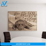 Landscape God Canvas Wall Art - Jesus Canvas Wall Art - Pit bull - Give it to God and go to sleep Canvas