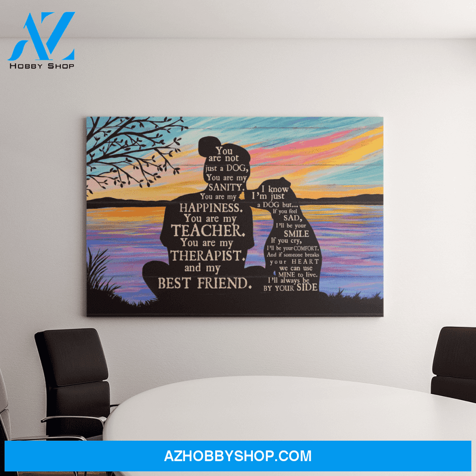 Landscape God Canvas Wall Art - Jesus Canvas Wall Art - Pit bull - You are not just a dog youre my happiness Canvas