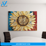 Landscape God Canvas Wall Art - Jesus Canvas Wall Art - Rainbow Sunflower - God says you are Canvas