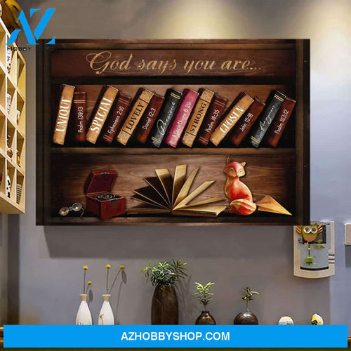 Landscape God Canvas Wall Art - Jesus Canvas Wall Art - Reading - God says you are Canvas