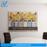 Landscape God Canvas Wall Art - Jesus Canvas Wall Art - Sunflower and Butterfly - God says you are Canvas