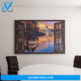 Landscape God Canvas Wall Art - Jesus Canvas Wall Art - Jesus - Sunset through the windows 2 Canvas
