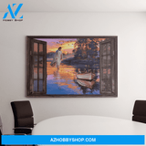 Landscape God Canvas Wall Art - Jesus Canvas Wall Art - Jesus - Sunset through the windows Canvas