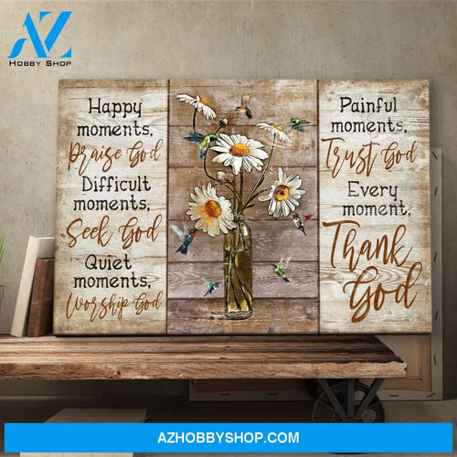 Landscape God Canvas Wall Art - Jesus Canvas Wall Art - Jesus - Thank God for happy moments Canvas