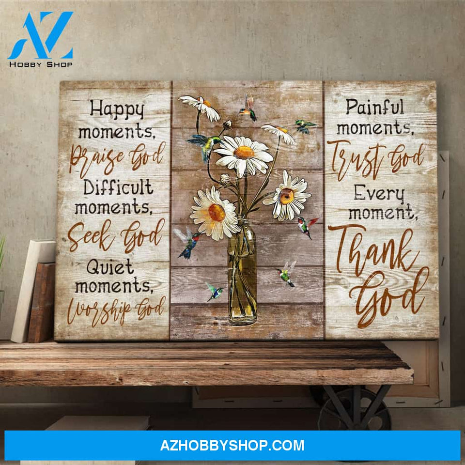 Landscape God Canvas Wall Art - Jesus Canvas Wall Art - Jesus - Thank God for happy moments Canvas