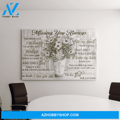 Landscape God Canvas Wall Art - Jesus Canvas Wall Art - To husband in heaven - Missing you always Canvas