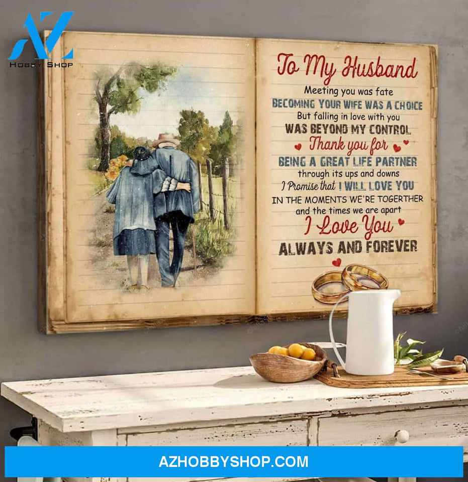 Landscape God Canvas Wall Art - Jesus Canvas Wall Art - To my husband - Fate brought us together Canvas