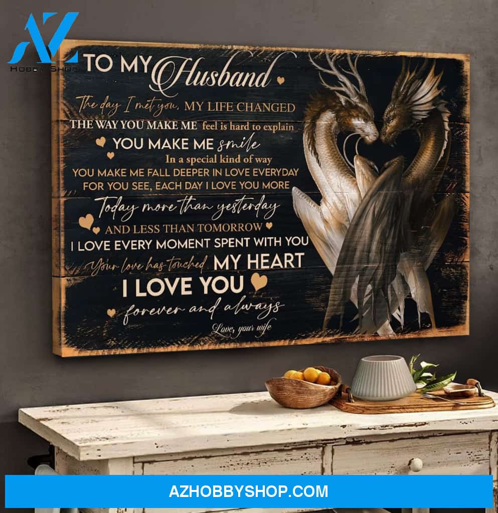 Landscape God Canvas Wall Art - Jesus Canvas Wall Art - To my husband - The day I met you my life changed Canvas