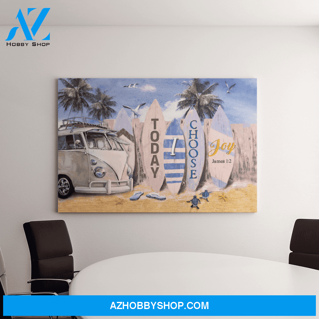 Landscape God Canvas Wall Art - Jesus Canvas Wall Art - Jesus - Today I choose joy sand beach Canvas