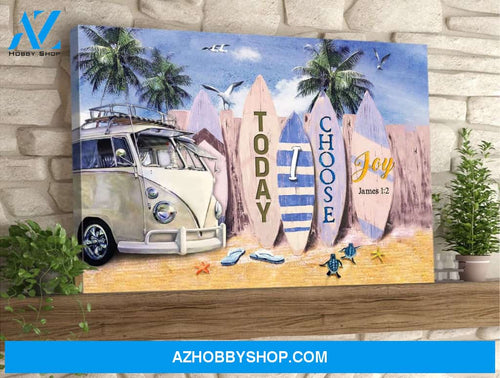 Landscape God Canvas Wall Art - Jesus Canvas Wall Art - Jesus - Today I choose joy sand beach Canvas