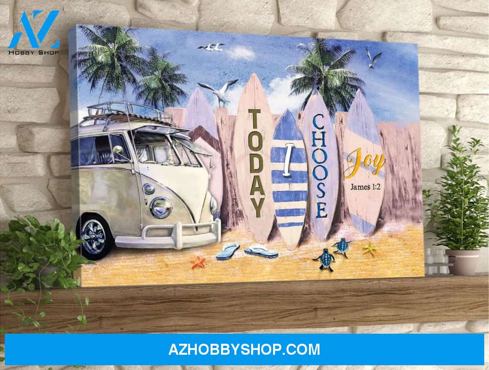 Landscape God Canvas Wall Art - Jesus Canvas Wall Art - Jesus - Today I choose joy sand beach Canvas