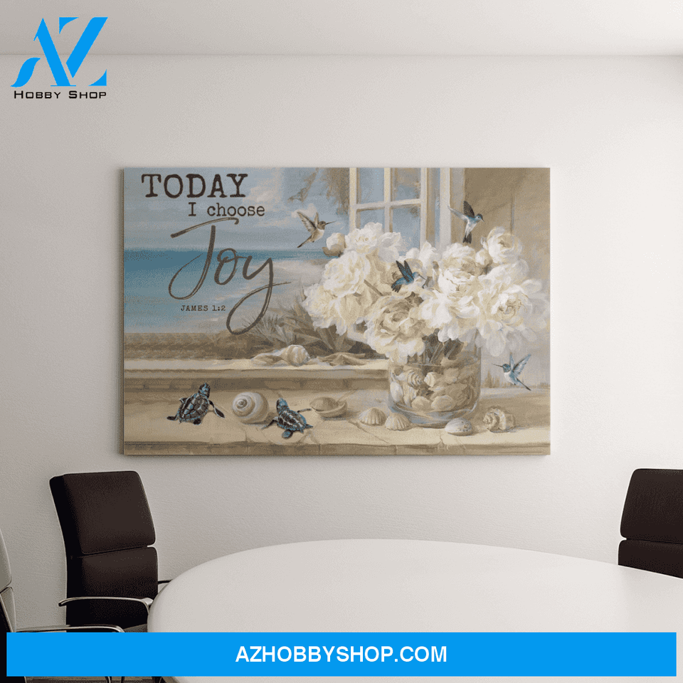 Landscape God Canvas Wall Art - Jesus Canvas Wall Art - Jesus - Today I choose Joy Turtle by the window Canvas