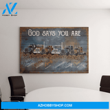 Landscape God Canvas Wall Art - Jesus Canvas Wall Art - Truck - God says you are Canvas