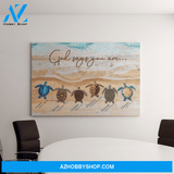 Landscape God Canvas Wall Art - Jesus Canvas Wall Art - Turtle - God says you are Canvas
