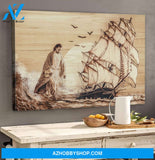 Landscape God Canvas Wall Art - Jesus Canvas Wall Art - Jesus walking on water Canvas
