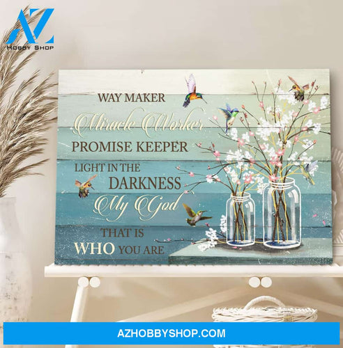 Landscape God Canvas Wall Art - Jesus Canvas Wall Art - Jesus - Way maker miracle worker promise keeper Canvas