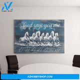 Landscape God Canvas Wall Art - Jesus Canvas Wall Art - White horse - God says you are Canvas