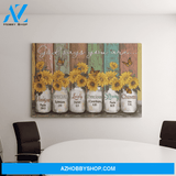 Landscape God Canvas Wall Art - Jesus Canvas Wall Art - Yellow daisy and Butterfly - God says you are Canvas