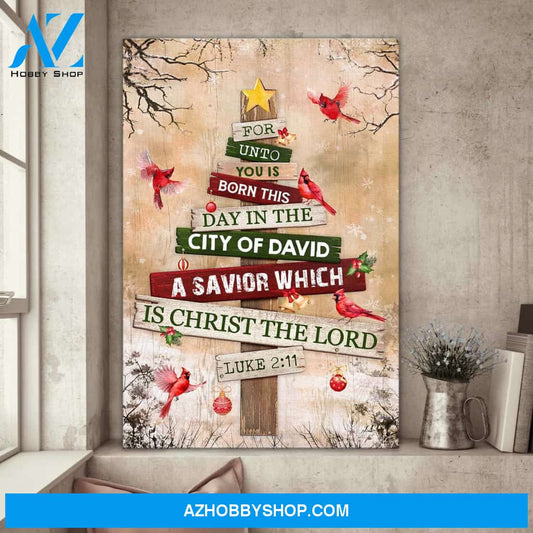 Jesus - Cardinal - A savior which is Christ the Lord - Portrait Canvas Prints, Wall Art