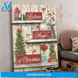 Jesus - Christmas decoration - Believe in the magic of Christmas - Portrait Canvas Prints, Wall Art