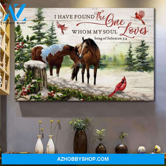 Jesus - Couple horse - I have found the one whom my soul loves - Landscape Canvas Prints, Wall Art