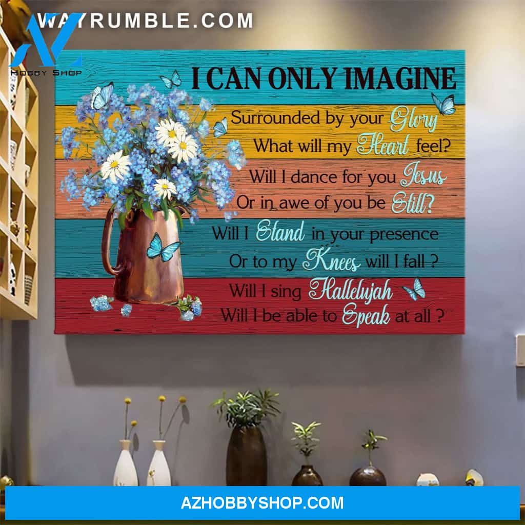 Jesus - Daisies with baby flowers - I can only imagine - Landscape Canvas Prints, Wall Art