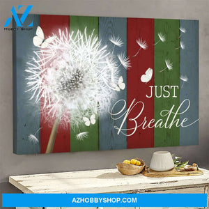 Jesus - Dandelion - Just breathe - Landscape Canvas Prints, Wall Art