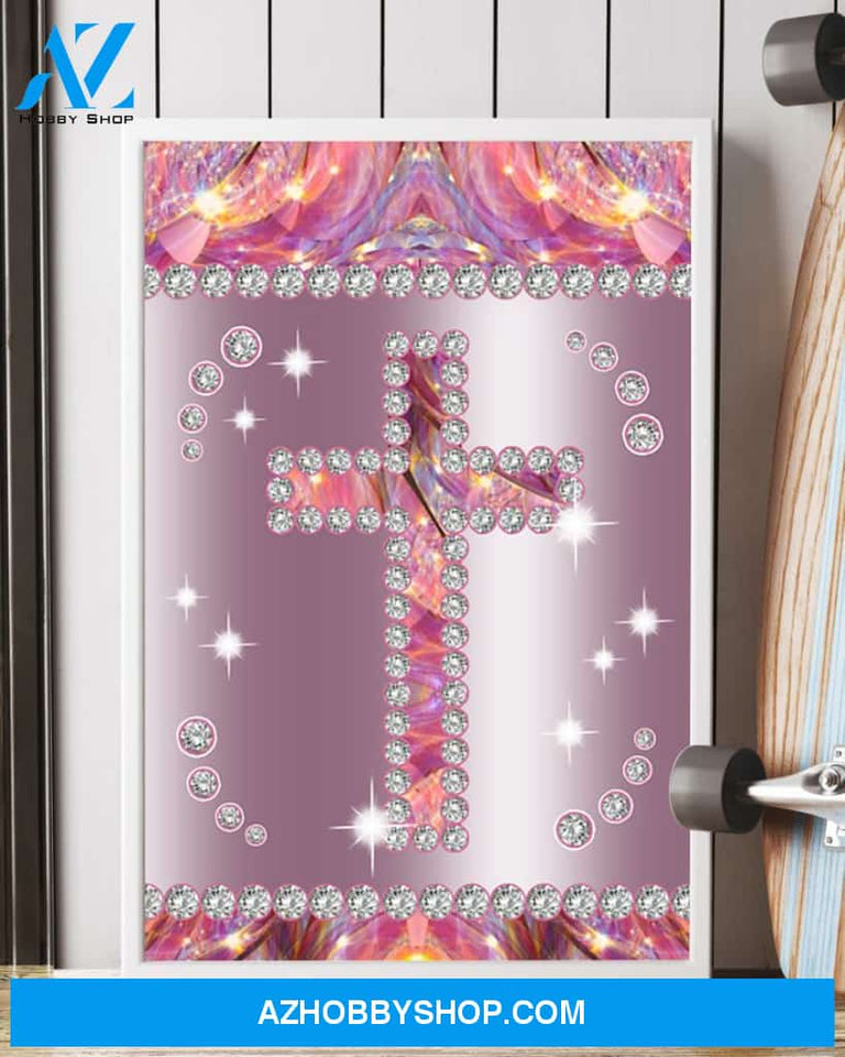 Jesus, Diamond Cross Easter Canvas And Poster, Wall Decor Visual Art, Wall Poster, My Poster Wall