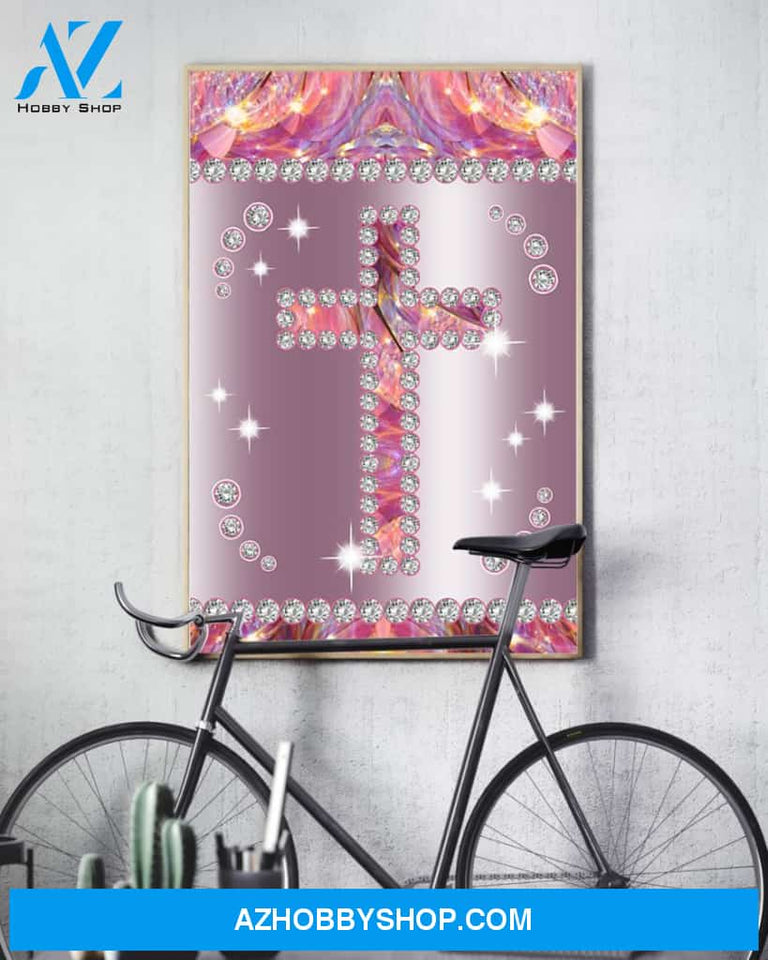 Jesus, Diamond Cross Easter Canvas And Poster, Wall Decor Visual Art, Wall Poster, My Poster Wall