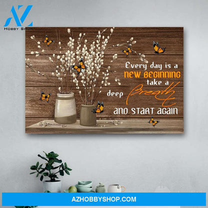 Jesus - Every Day Is A New Beginning Canvas Print Wall Art - Matte Canvas